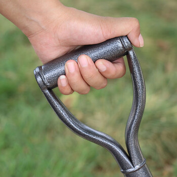 鸣固 防汛抗洪全钢铁铲 工程锰钢淬火铁锹除雪铲雪锹 园林农用钢柄铁柄铁锨 清洁挖土工具 加厚锯齿尖楸92CM