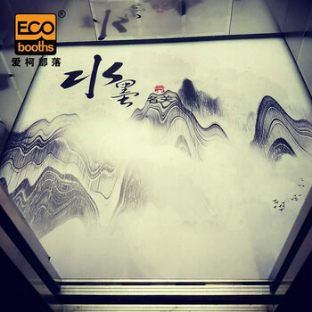 爱柯部落 电梯轿厢PVC地垫耐磨写真打印LOGO拼花仿大理石地垫  企业定制