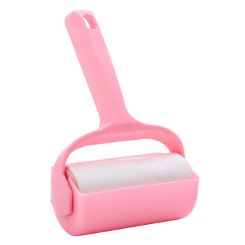 金诗洛 粘毛器可撕式替换纸粘尘滚筒衣服粘尘纸除毛器粘毛神器清洁滚筒 1个手柄+1卷纸+1个防尘盖 K523