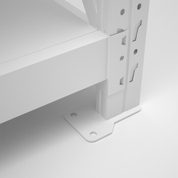 京度货架单层称重500kg四层可定制2000*1200*500白色仓储货架仓库置物架JD-HJ-500W09储物架