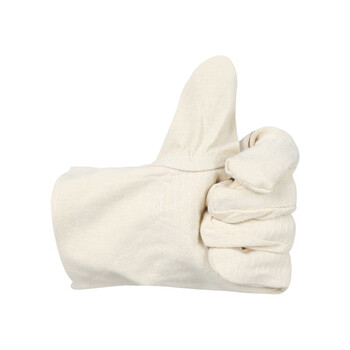 君御   2*4白帆布手套耐磨工作机械焊工施工搬运劳保手套 10副