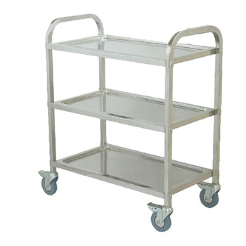 超宝（CHAOBAO）D-14A 不锈钢三层餐车（大号） 移动置物架 大堂茶水饮料车移动茶水甜品车