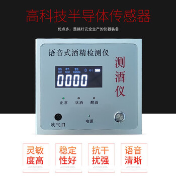 雨沃 矿用酒精测试仪 测酒仪工业壁挂式耐用语音YCG-2N酒精检测仪器