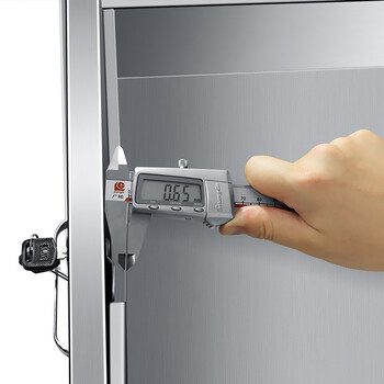 京顿JINGDUN 304不锈钢文件柜办公资料柜档案柜不锈钢财务凭证票据带锁玻璃储物柜 304通双节