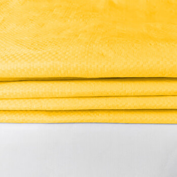 飞尔（FLYER）内覆膜防水编织袋 带内衬防水蛇皮袋 黄色 20条装【60×107cm】