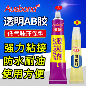 奥斯邦（Ausbond）509透明AB胶强力胶粘玻璃陶瓷大理石花岗石瓷砖胶塑料橡胶竹木工艺品骨板水泥制品胶水60克