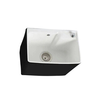 星期十池陶瓷洗拖把池拖布池落地式洗拖布池黑白311+一键排污47cm*31cm*41cm定制