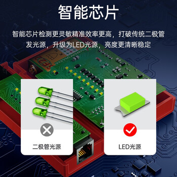山泽（SAMZHE）网线测试仪 多功能网络/电话测线器 网络水晶头电话线工程/家用智能检测仪器 红色 XCS-03