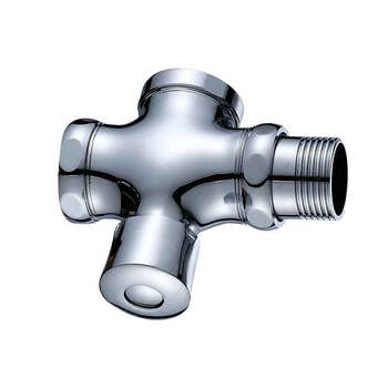 星期十 中小四通1寸DN25 铜手按式蹲便器冲水阀 四通冲洗阀 大便延时冲洗阀 厕所冲洗阀定制