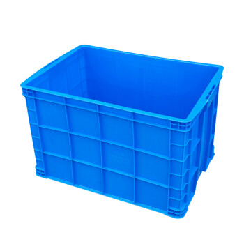 伏兴 塑料周转箱 加厚塑料箱定制收纳箱可堆物流箱搬运箱整理箱 蓝色 575-190箱外640*430*200mm