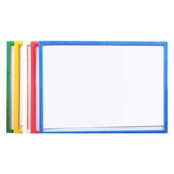 海斯迪克 加厚磁性文件保护套 操作流程硬胶套 红色A4（10个） HKW-299