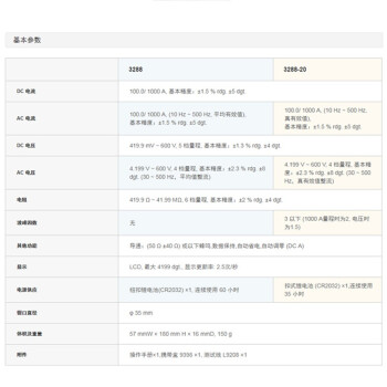 日置（HIOKI）3288 交直流钳形表 钳型万用表