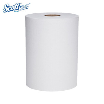 适高 Scott 商用大卷擦手纸176米有芯大盘大卷擦手纸 厕纸6卷/箱 商务酒店写字楼卫生间锁水擦手纸82280
