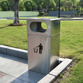 圣极光304不锈钢户外垃圾桶厂区分类垃圾箱果皮箱可定制G2604