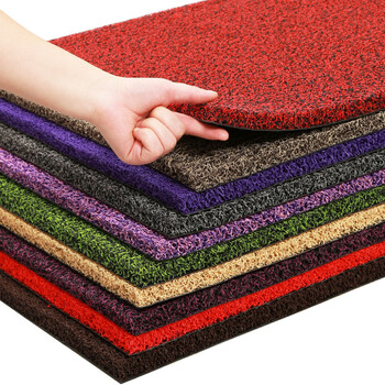 豫之韵 进门地垫入户门大门门口丝圈蹭脚垫子多用门厅入门入户门垫 黑红色15mm厚 80*120cm