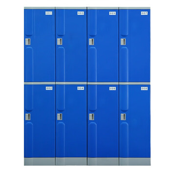尚留鑫 ABS塑料柜车间更衣柜930*390*500蓝色单柜游泳池健身房带锁储物柜
