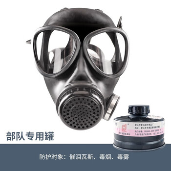 普达 过滤式自吸防毒面具催泪瓦斯喷漆农药防甲醛化工防尘气体粉尘 4003全面罩+军特殊金属小罐