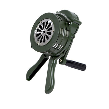 军星熠 LK-100 手摇报警器固定式高分贝防火防空警报器演习小号110db 绿色