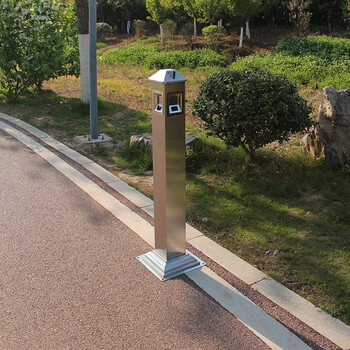 迪恩斯（DEANS）烟蒂柱不锈钢烟灰柱室外立式坐地烟灰桶户外灭烟柱吸烟桶灭烟桶公共场所吸烟区垃圾桶