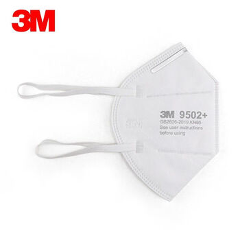 3M 9502+ 口罩 防雾霾PM2.5防飞沫KN95口罩舒适针织带头戴式环保装 1个