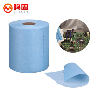 鸣固 无尘纸  除尘吸油实验室无尘车间卷纸 蓝色25*38cm/卷（500张）