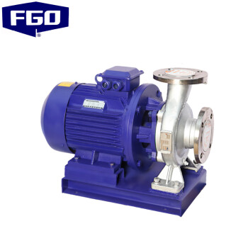 FGO 不锈钢卧式离心泵 ISWH 管道泵380V 80-100A Q=50m3/h H=12.5m 功率3kw