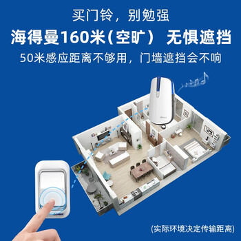 海得曼（Advent）门铃无线门铃家用呼叫器远距离E-581P一拖一