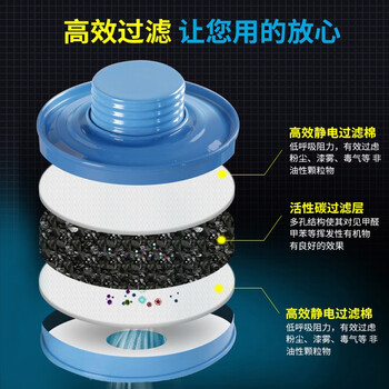 普达 防毒面具过滤罐防二氧化碳酸性气体二氧化硫过滤件 7号金属中罐