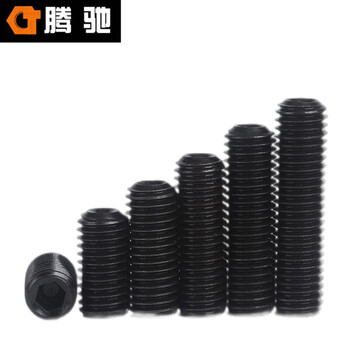 腾驰（CT） 内六角凹端紧定螺丝 DIN916 合金钢 12.9 发黑  M10*25(100支/包)