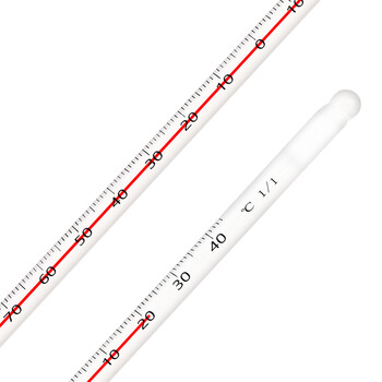 匡建仪表（CONJANT）中兴高精密温度计 工业玻璃棒液体测温仪 手工雕刻款 -100+40℃（红水分度值1） 