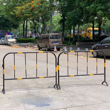 京特 铁马护栏公路施工移动式围挡道路临时隔离栏安全排队护栏警示工程安全防护 1.5*1米 36管黄黑铁护栏