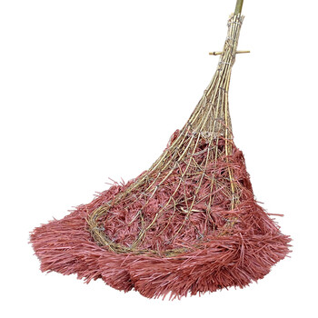 益美得 竹柄大扫把院子户外环卫大号笤帚街道马路公园清扫落叶除雪 竹柄塑料丝2.5斤