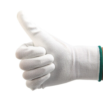 星宇(XINGYU)PU508劳保手套涂层防滑白针织尼龙PU涂掌手套打包透气手套 白色1副 L码
