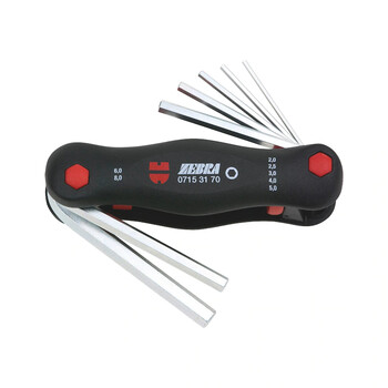 伍尔特官方（WURTH）071531 70 折叠内六角扳手组套-7PCS 内六角扳手套件 内六角组套 内六角扳手