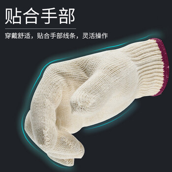 安美尚（ams）棉纱线手套500G  600副大包装 EVA（可定制）