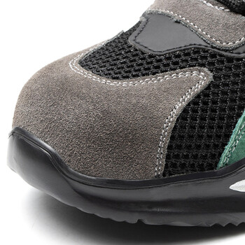 老管家 劳保鞋男钢包头防砸防刺穿舒适透气反绒牛皮缓震耐磨轻便268 黑色 39