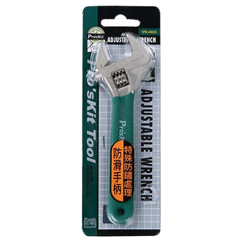 宝工 Pro'sKit    8"活动扳手(绿色+灰色双色麻面把手) 1PK-H028-CL