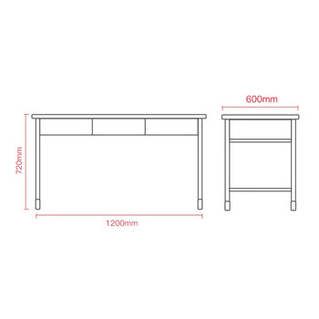 京度工作桌办公桌办公学习桌工作台工具桌三抽可定制
