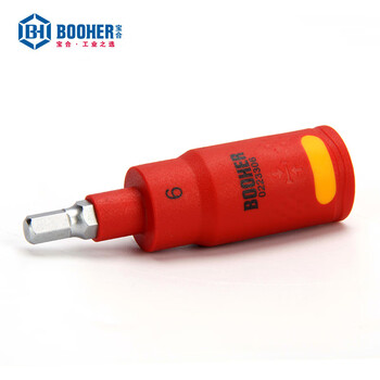 宝合(BOOHER)3/8"绝缘公制旋具套筒5x75MM