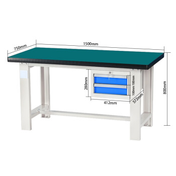 金兽重型工作台1500*750*800mm检验台维修桌可定制GT1006吊二抽