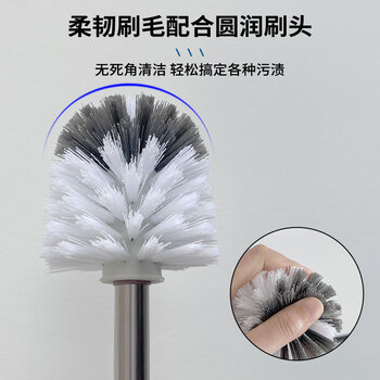 亿丽佳 圆头钢杆清洁刷洁厕刷马桶刷（颜色随机） 10件/组