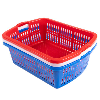 海斯迪克 HKCC10 塑料筐沥水篮收纳篮 商超分拣篮子快递周转筐 白色8号315*245*100