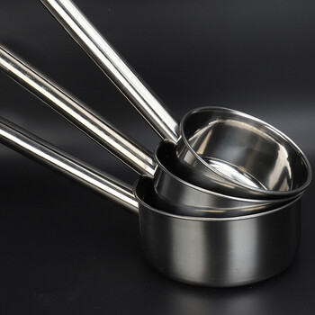 鸣固 ZJ6254不锈钢带磁厨勺 厨房舀水瓢酒店大号盛汤勺粥勺 手柄25CM长 直径13.8CM