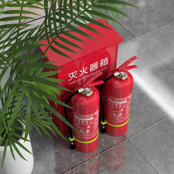 绿消 灭火器箱子干粉水基消防箱子  新国标消防器材装4公斤干粉箱子