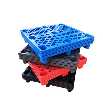 访客 FK 货架托盘叉车托盘货架托盘网格九脚塑料防潮板物流垫仓板长方形塑料卡板【全新料】1100*700*140