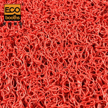 爱柯部落 PVC丝圈地垫地毯 6050型防尘地垫1.2m×3m出入口防滑地垫除尘刮沙地毯 红色 可定制 110055