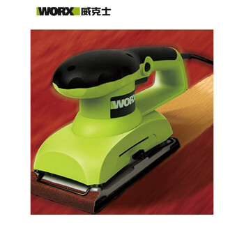 威克士（WORX）砂纸机平板砂光机260W木工打磨机腻子抛光砂磨机电动工具 WU639