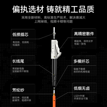 胜为（shengwei）工程电信级光纤跳线 LC-LC多模双芯3米 62.5/125低烟无卤环保外被 收发器尾纤 FMC-204