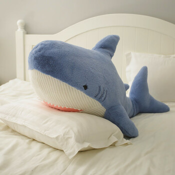 可爱鲸鱼抱枕公仔大号毛绒玩具网红鲨鱼娃娃床上睡觉玩偶儿童安抚抱送