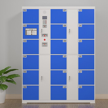 京度电子存包柜商场超市寄存柜单位智能寄存柜储物柜可定制条码款18门